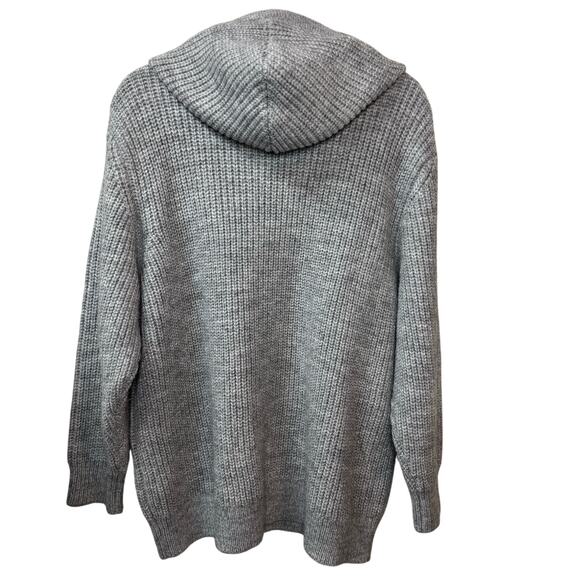 ZARA Chunky Knit Hoodie‎ Size M Oversize Sweater Cozy Capsule Minimalist neutral - Picture 4 of 8